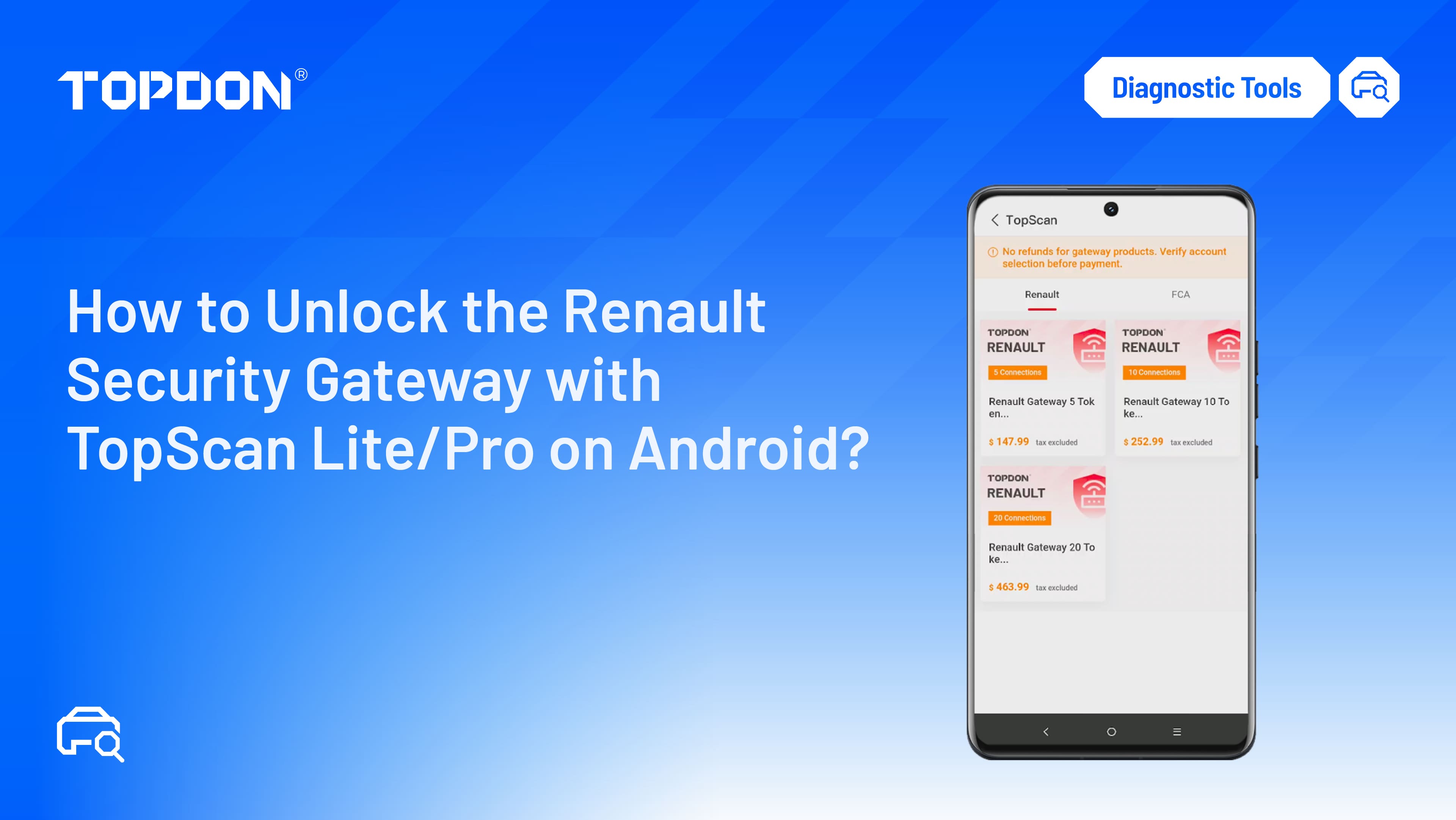 How to Unlock the Renault Security Gateway with TOPDON TopScan Lite/Pro on Android?